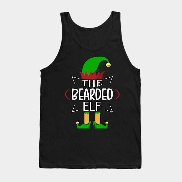 The Bearded Elf Christmas Party Pajama Tank Top by Art master